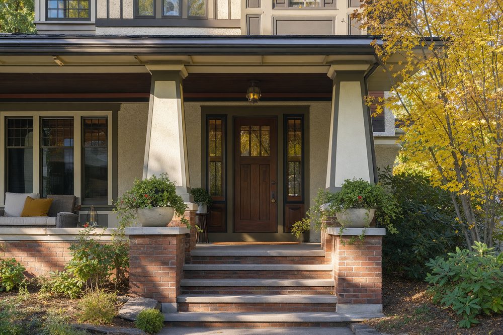 Front entry of a Minneapolis craftsman home